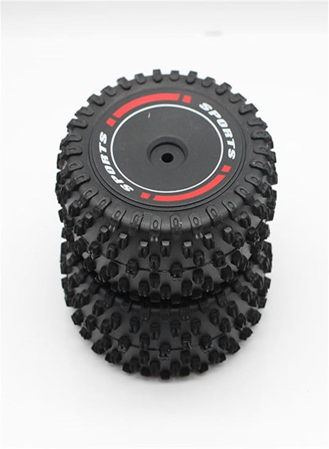 KingVal Replacement Front and Rear Wheel Tire RC Spare Parts Compatible with WLtoys 124010 RC Car - Image 5